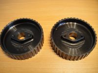 2 X CAM PULLEYS, BOLTS AND WASHERS